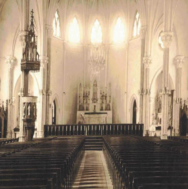 Interior of Church Upon Completion in 1910